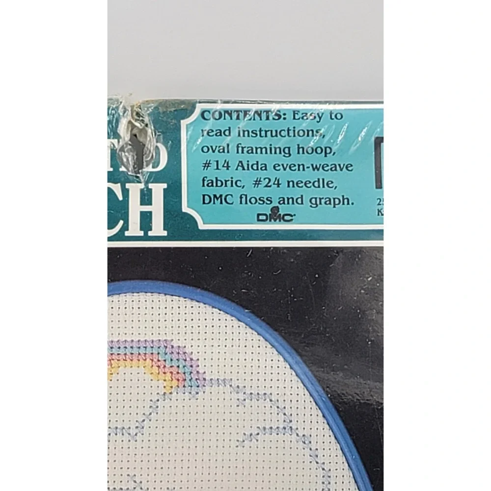 Vintage 5502 Welcome Baby Cross Stitch 5.5x8 Oval‎